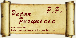 Petar Peruničić vizit kartica